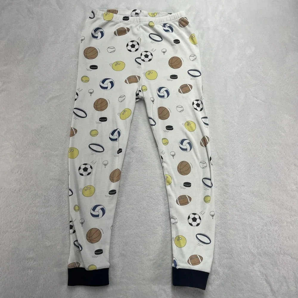 Noomie Pima Cotton‎ Pajama Set Boys 6 Sports Soccer Football Basketball
